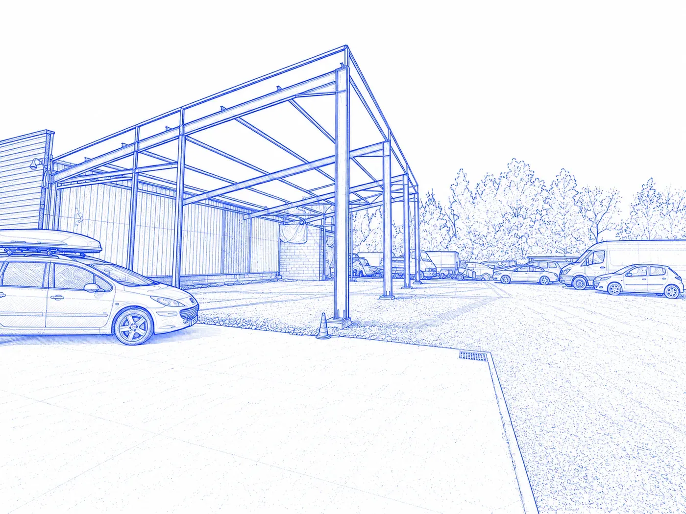 Illustration : Extension d’un atelier automobile, Blainville-sur-l’Eau (54)