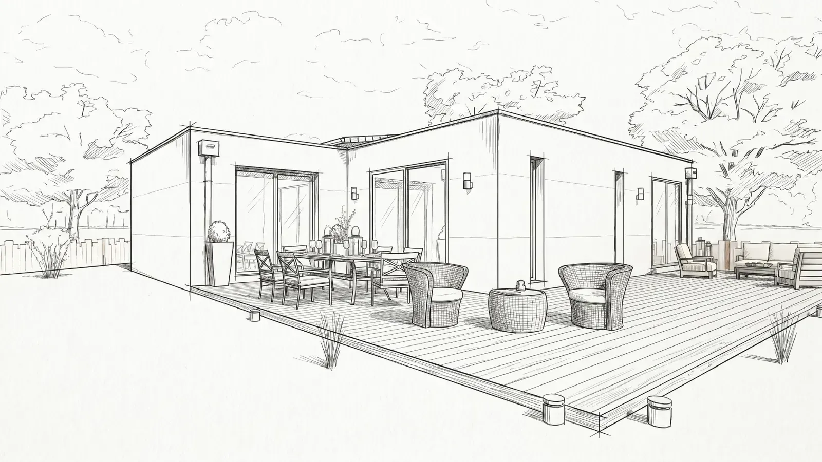 Croquis : Maison moderne de 85 m², Nantes (44)