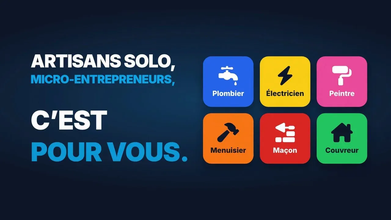 Capture du site : Pour les artisans solo et les micro-entrepreneurs