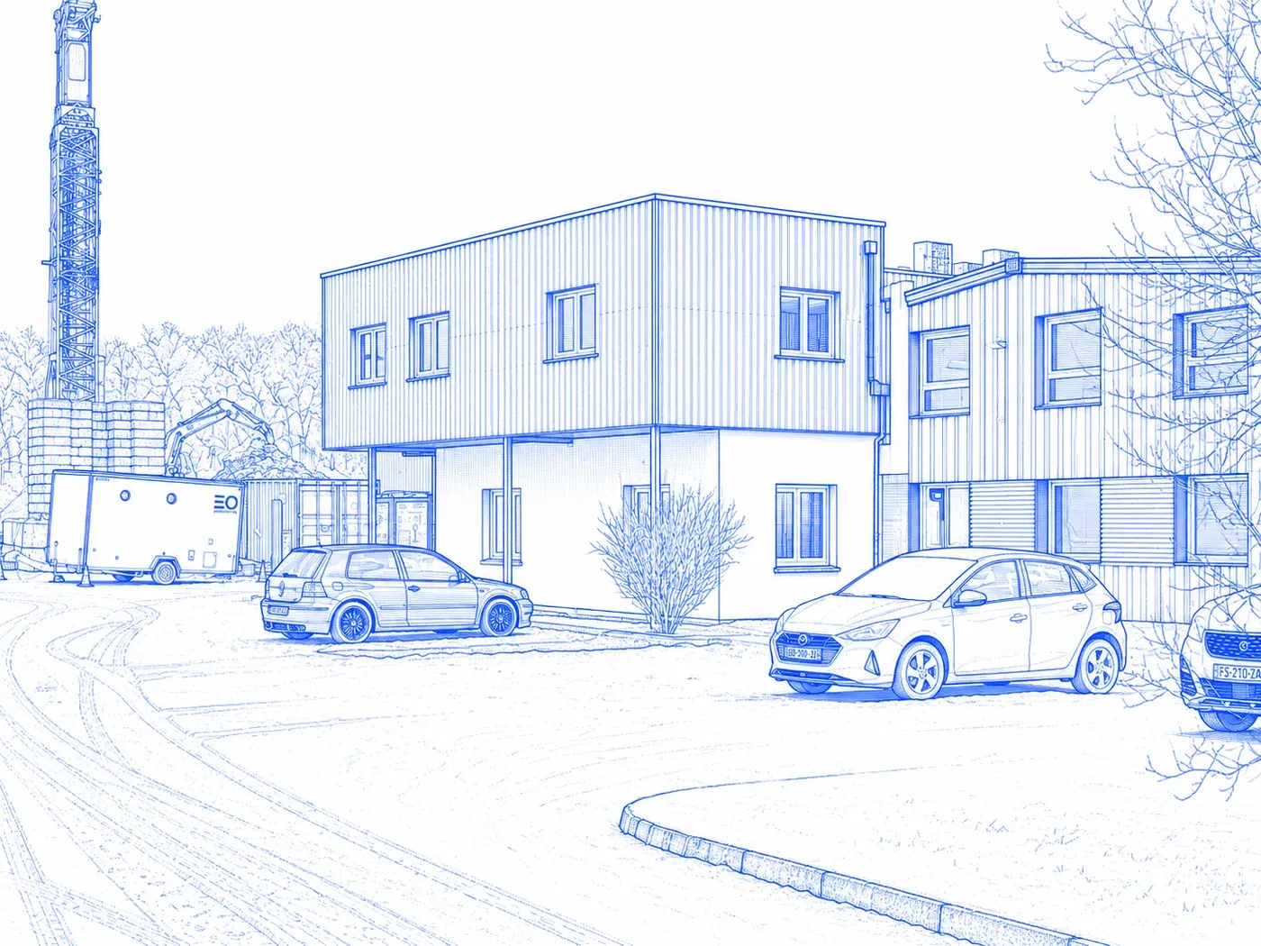 Illustration : Surélévation de bureaux, Atton (54)